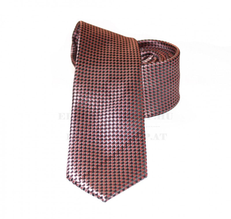               Goldenland slim nyakkendő - Narancs aprómintás