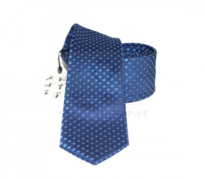                    NM slim szövött nyakkendő - Kék mintás