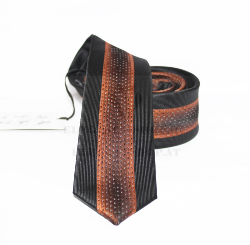                    NM slim szövött nyakkendő - Narancs csíkos Csíkos nyakkendő
