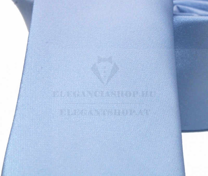                          NM Slim szatén nyakkendő - Halványkék Egyszínű nyakkendő