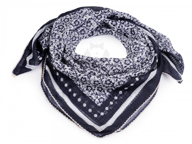       Szatén kendő virágos - 85x85 cm Női divatkendő és sál