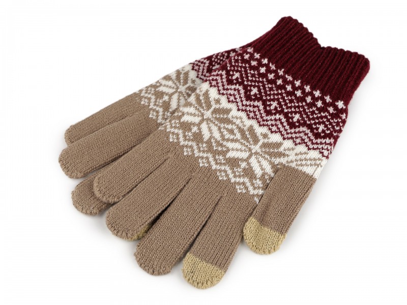 Unisex norvég mintás kötött kesztyű Férfi kesztyű, sál Unisex norvég mintás kötött kesztyű Férfi kesztyű, sál