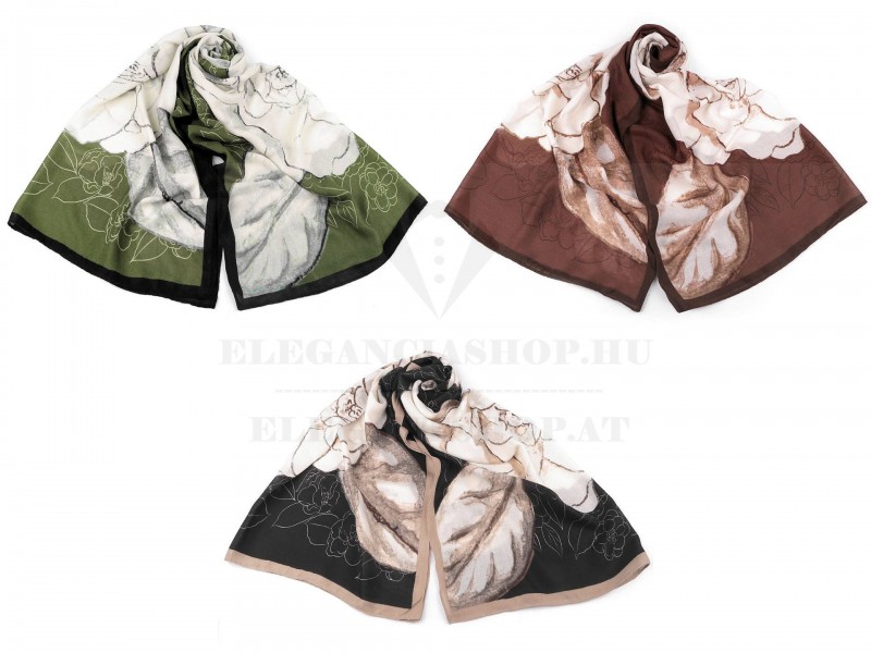 Virágos nagy sál - 80x180 cm