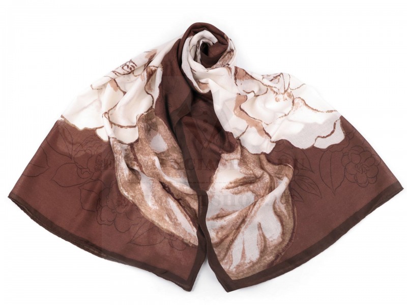 Virágos nagy sál - 80x180 cm