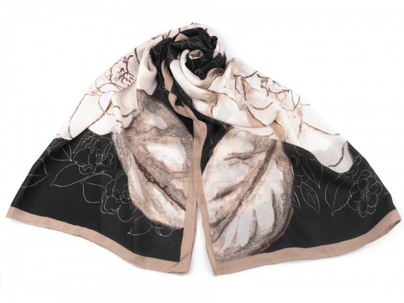 Virágos nagy sál - 80x180 cm