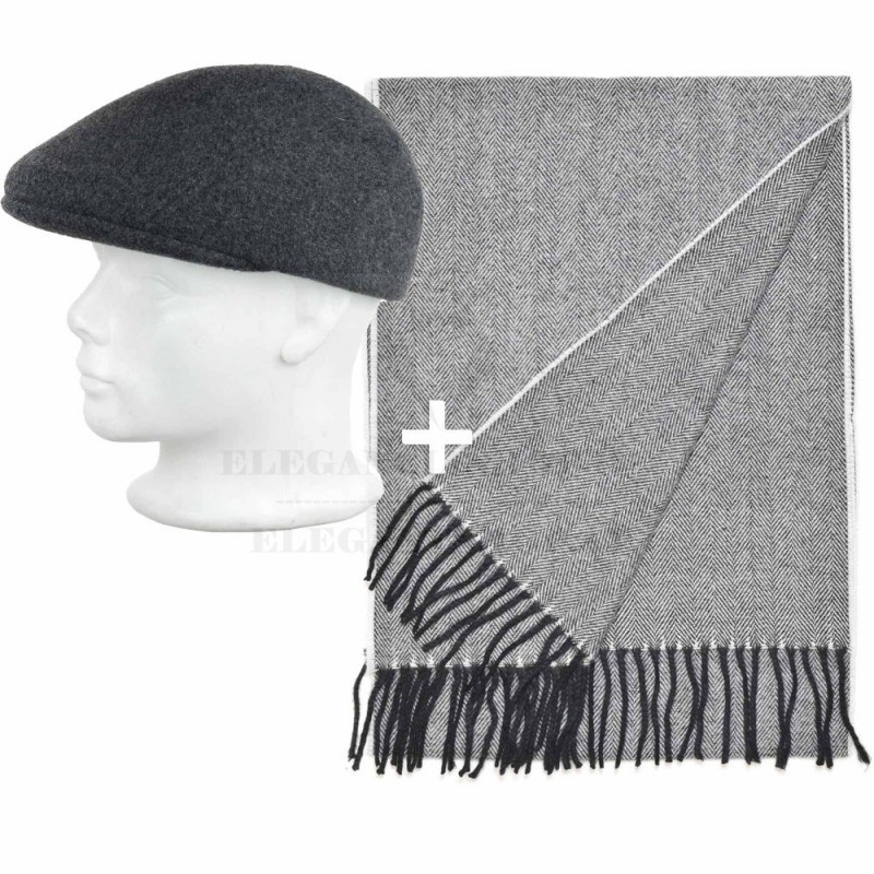 Golf sapka-sál szett - Szürke Férfi kesztyű, sál Golf sapka-sál szett - Szürke Férfi kesztyű, sál