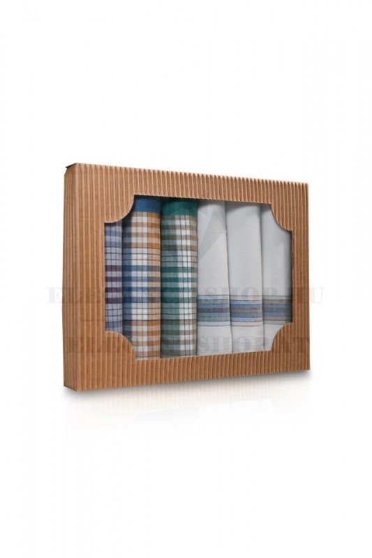 Ajándék zsebkendő szett - 6 db/csomag Pamut zsebkendő Ajándék zsebkendő szett - 6 db/csomag Pamut zsebkendő