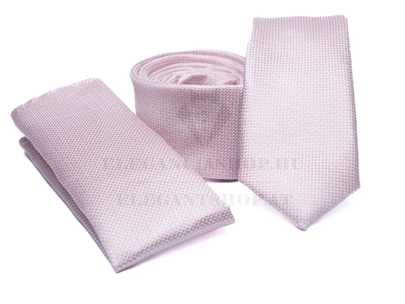    Prémium slim nyakkendő szett - Rózsaszín