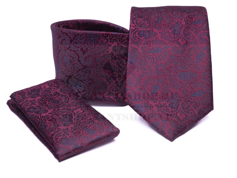    Prémium nyakkendő szett - Bordó mintás Aprómintás nyakkendő