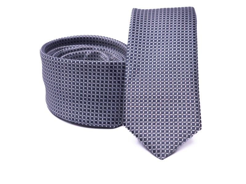    Prémium slim nyakkendő -  Kékeslila aprómintás