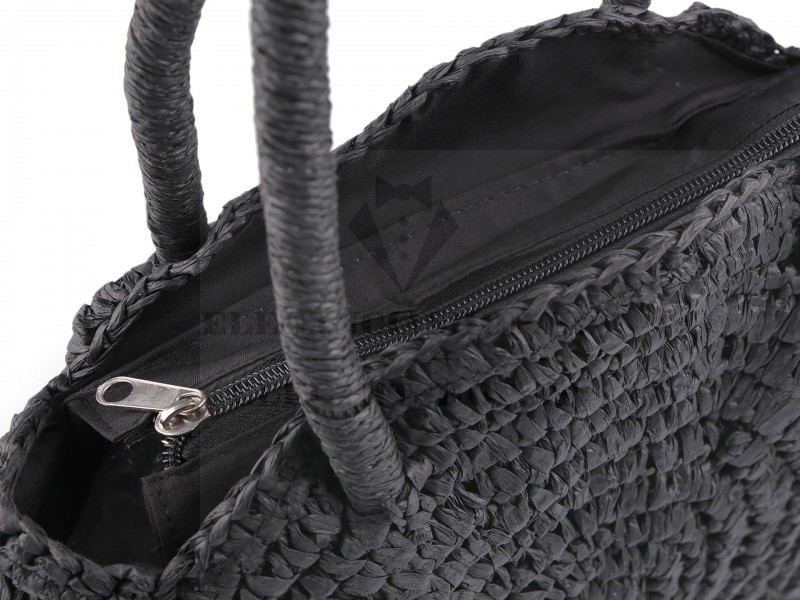                           Horgolt táska cipzárral - 33x37 cm Női táska, pénztárca, öv