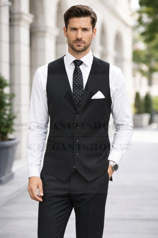 Newsmen férfi szövet mellény - Fekete Newsmen férfi szövet mellény - Fekete