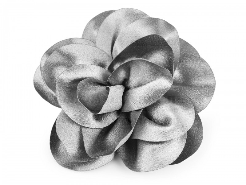 Szatén virág bross, hajdísz Ékszer, hajdísz