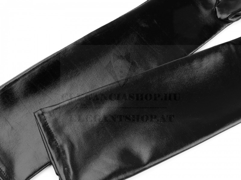  Hosszú alkalmi kesztyű latex imitáció - Fekete Női kesztyű, téli sál