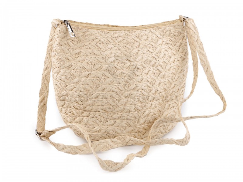                         Táska papírszalmából crossbody - 23x30 cm Női táska, pénztárca, öv