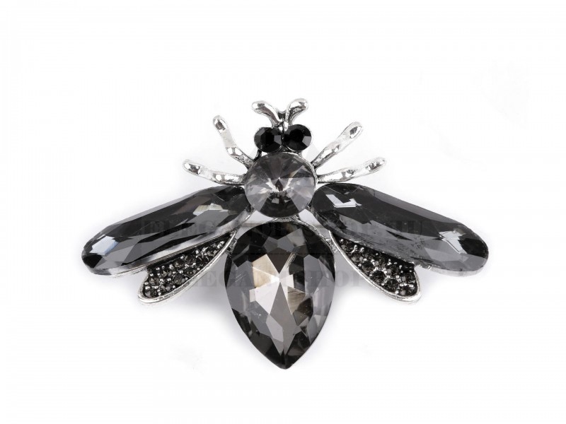 Bross csiszolt kövekkel - méhecske Kitűzők, Brossok