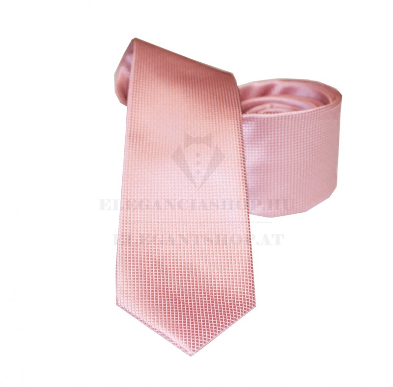                    NM slim szövött nyakkendő - Púderrózsaszín