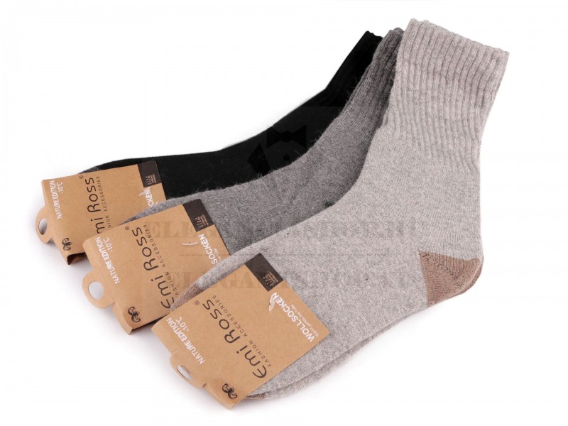 Unisex téli zokni Emi Ross - 3 pár Férfi zokni, fehérnemű