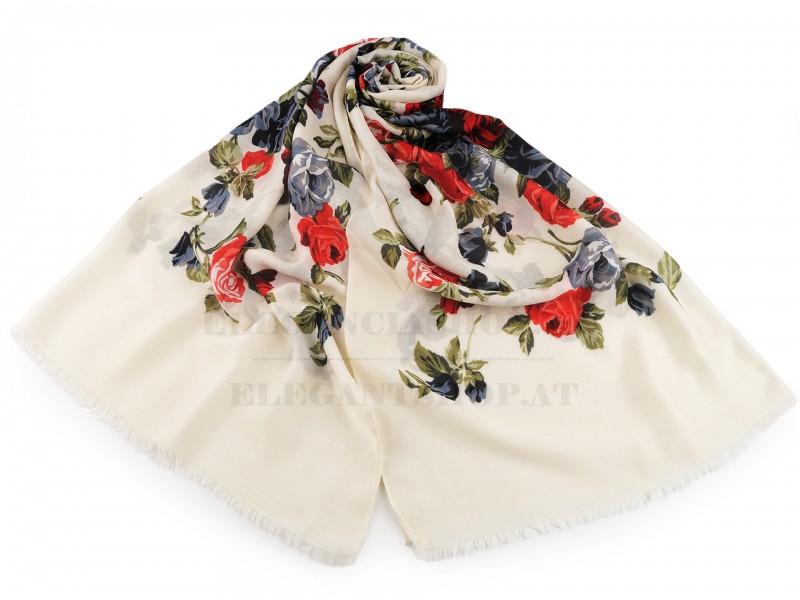 Női sál - Rózsa mintás