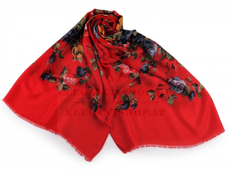 Női sál - Rózsa mintás