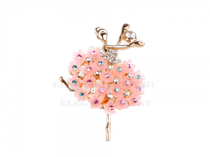 Bross csiszolt kövekkel - Balerina Kitűzők, Brossok