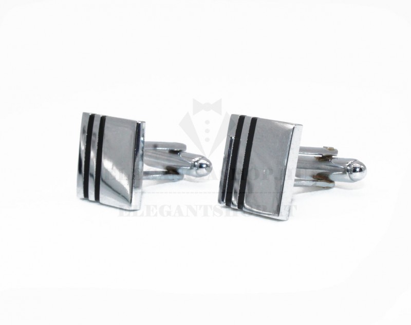 GL mandzsetta gomb - Ezüst-fekete Mandzsetta, Nyakkendőtű GL mandzsetta gomb - Ezüst-fekete Mandzsetta, Nyakkendőtű