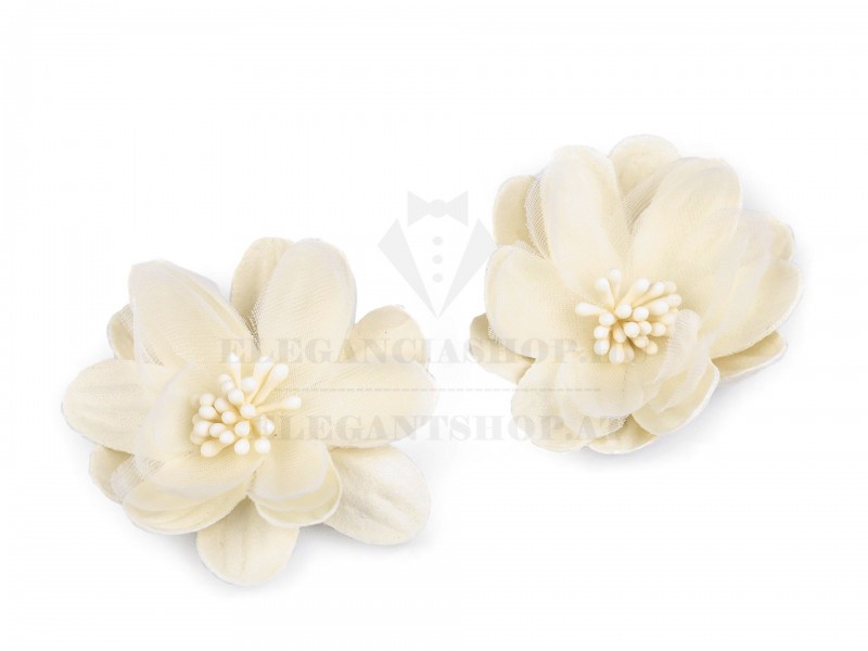 Textil virág 5 cm - 2 db/csomag Ékszer, hajdísz