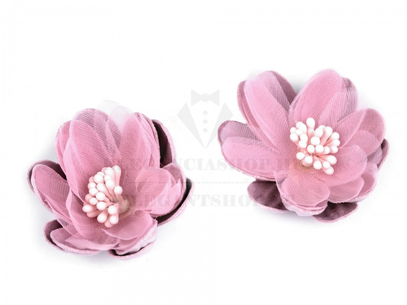 Textil virág 5 cm - 2 db/csomag Ékszer, hajdísz