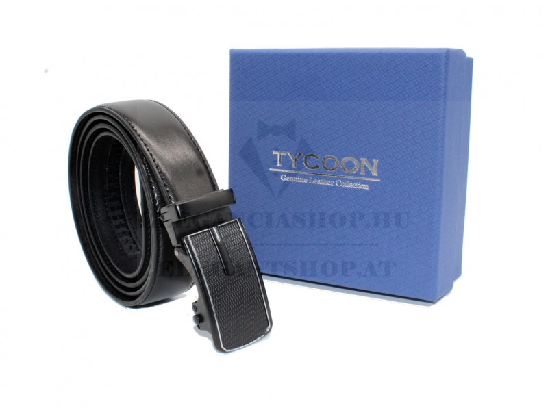                    Tycoon férfi bőr öv - Fekete Férfi öv, ékszer