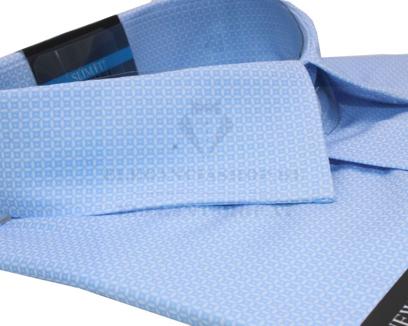             NM h.u slim fit elasztikus ing - Kék mintás Hosszúujjú ing