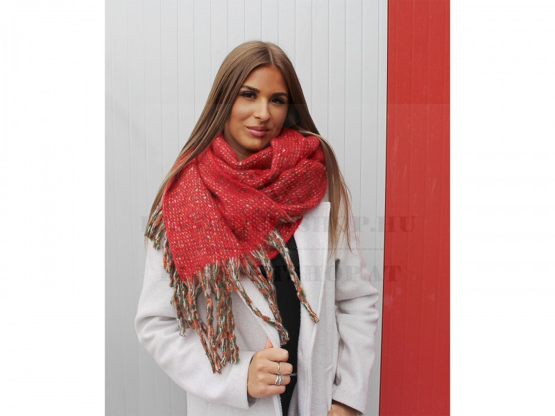 Téli sál rojtokkal Női divatkendő és sál Téli sál rojtokkal Női divatkendő és sál