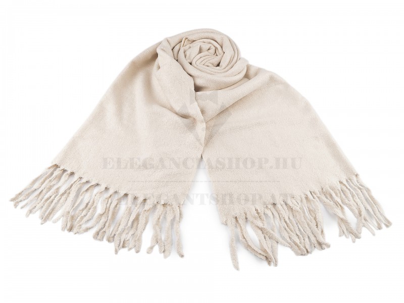 Női téli sál rojtokkal