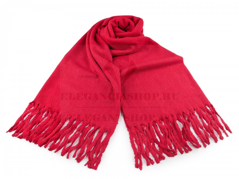 Női téli sál rojtokkal