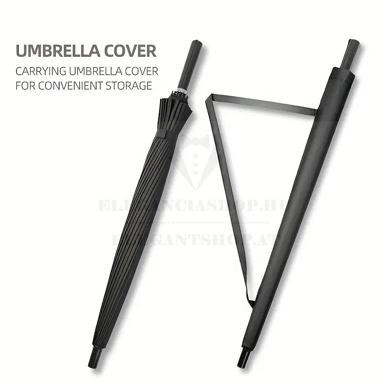 Nagy családi esernyő szélálló 24 szálas - Fekete   Nagy családi esernyő szélálló 24 szálas - Fekete