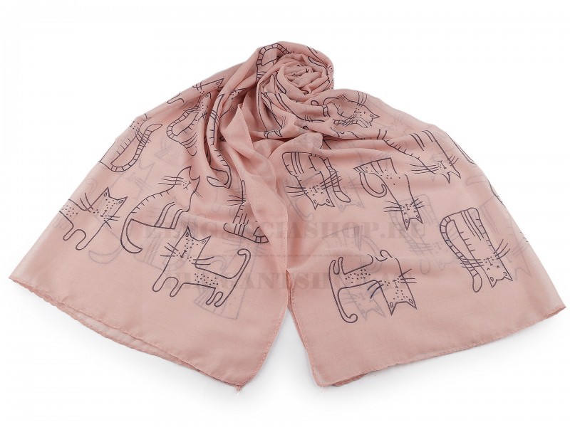    Női sál macska - 70x180 cm Női sapka,kesztyű,sál