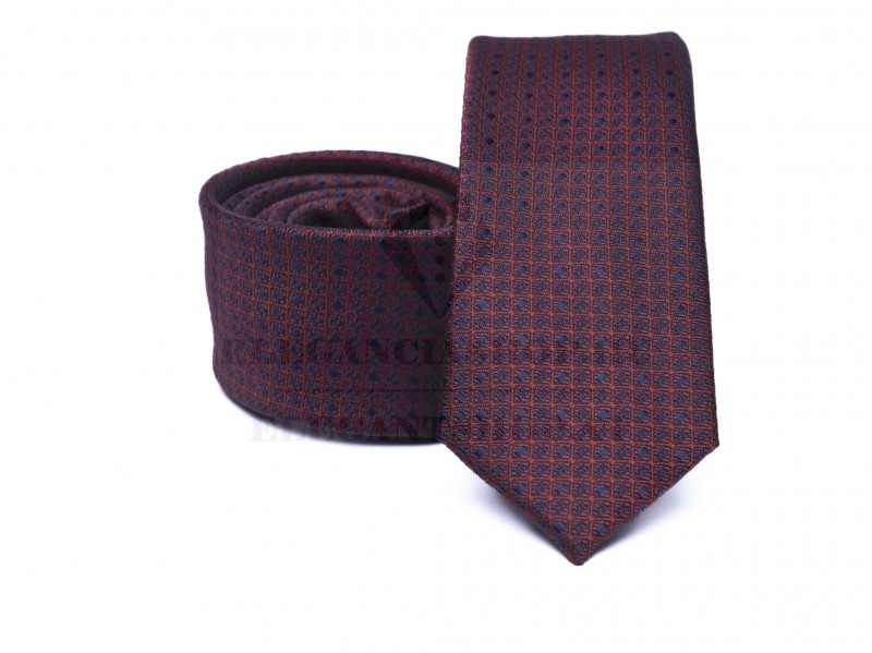 Prémium slim nyakkendő - Piros-kék kockás    Prémium slim nyakkendő - Piros-kék kockás