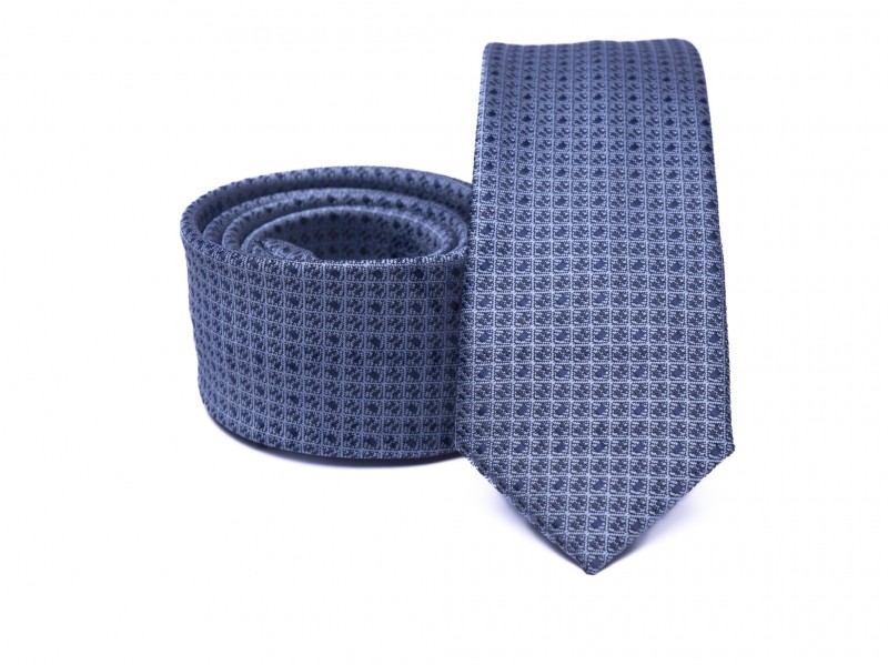 Prémium slim nyakkendő - Kék mintás    Prémium slim nyakkendő - Kék mintás