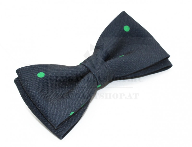 Prémium csokornyakkendő - Sötétkék-zöld pöttyös Prémium csokornyakkendő - Sötétkék-zöld pöttyös