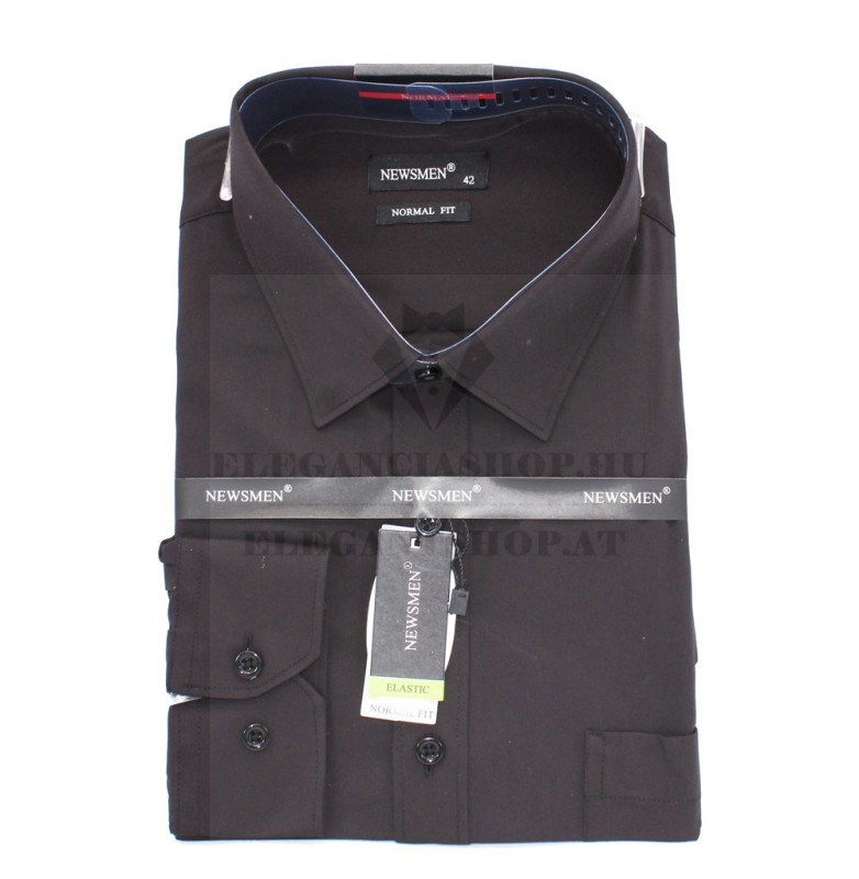Newsmen bambusz elasztikus h.u ing - Fekete Egyszínű ing Newsmen bambusz elasztikus h.u ing - Fekete Egyszínű ing
