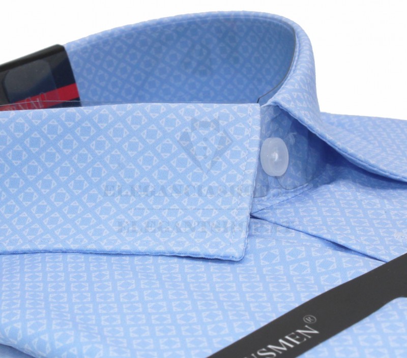                              NM h.u normál fit elasztikus ing - Világoskék mintás Hosszúujjú ing