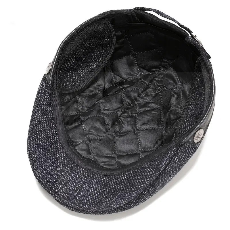   Gyapjús férfi golf sapka lehajtható fülvédővel