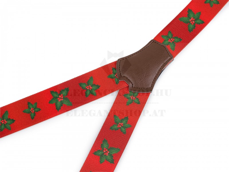 Karácsonyi nadrágtartó - Piros Férfi nadrágtartó Karácsonyi nadrágtartó - Piros Férfi nadrágtartó