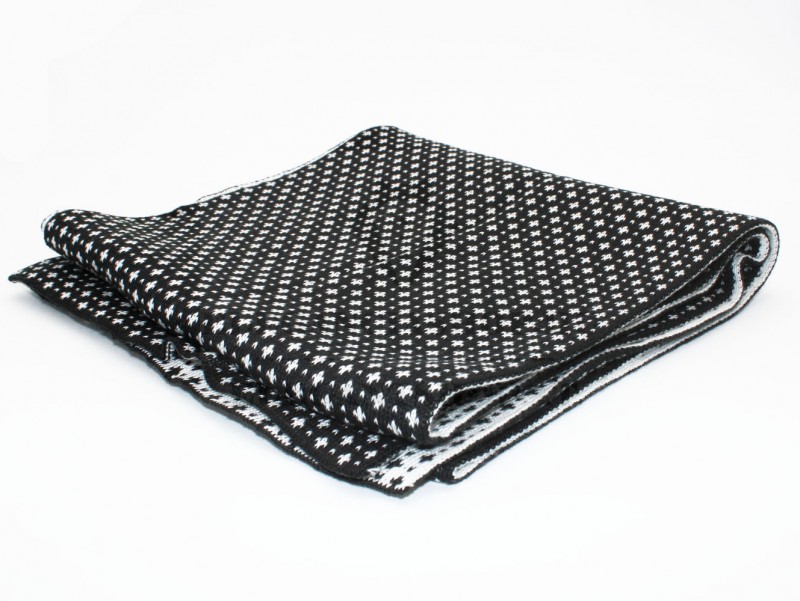   Newsmen kétoldalas kötött sál - Fekete