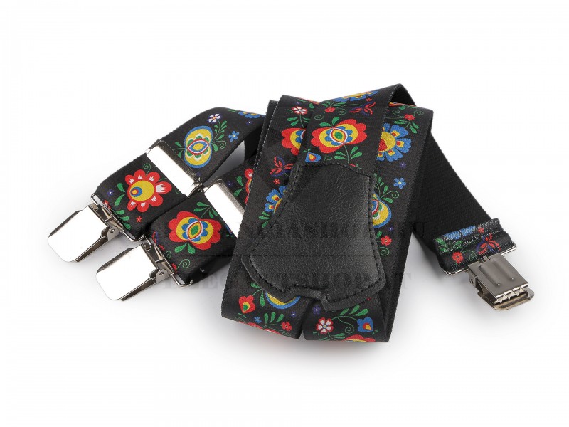 Folklór mintás nadrágtartó