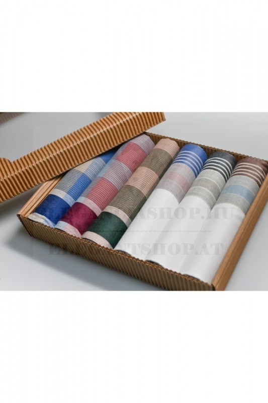 Ajándék zsebkendő szett - 6 db/csomag Pamut zsebkendő Ajándék zsebkendő szett - 6 db/csomag Pamut zsebkendő