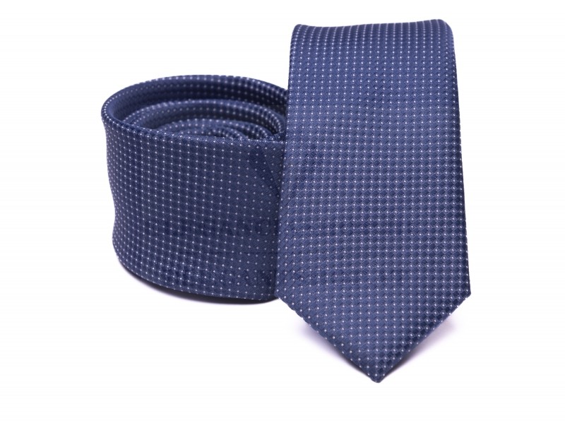 Prémium slim nyakkendő - Kék aprómintás Prémium slim nyakkendő - Kék aprómintás
