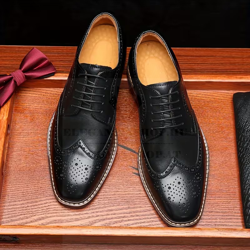                            Marhabőr férfi cipő - Fekete Férfi cipő