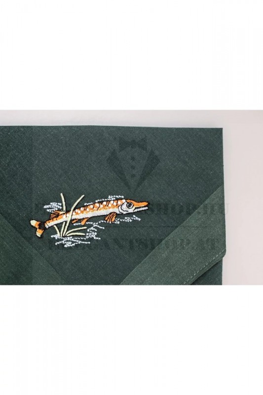                  Hímzett pamut zsebkendő - Csuka Pamut zsebkendő