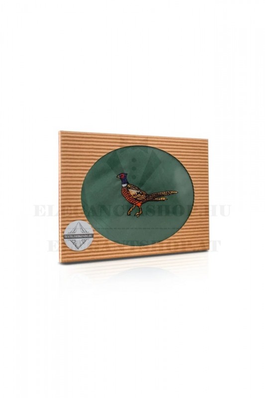                  Hímzett pamut zsebkendő - Fácán Pamut zsebkendő