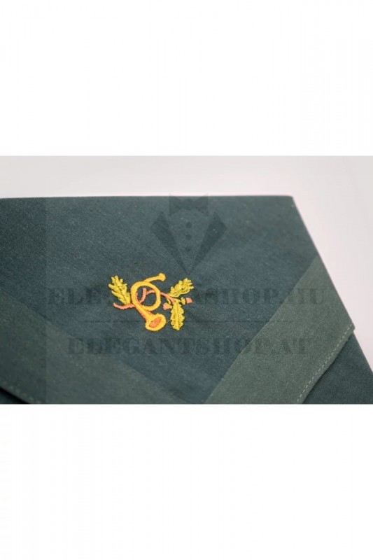                  Hímzett pamut zsebkendő - Vadászkürt Pamut zsebkendő